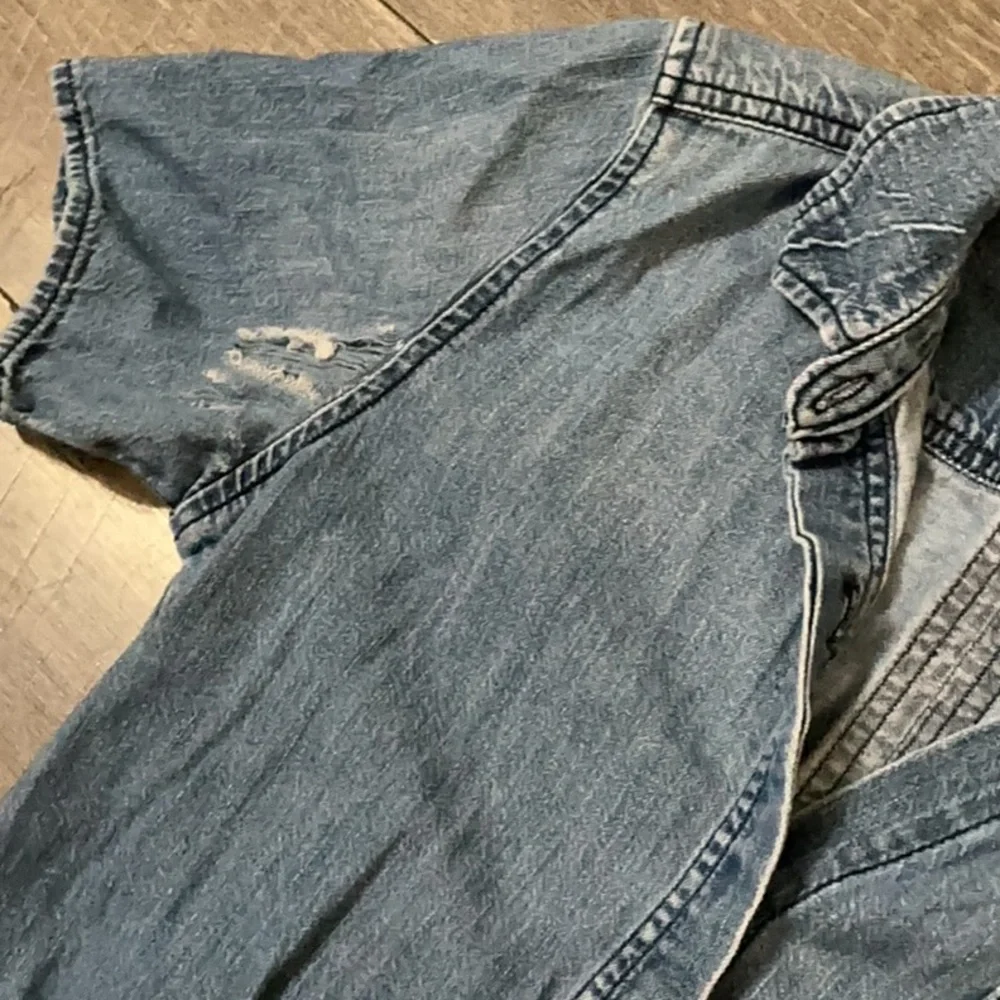 Authentic 7 For All Mankind designer denim jeans jumpsuit sz S